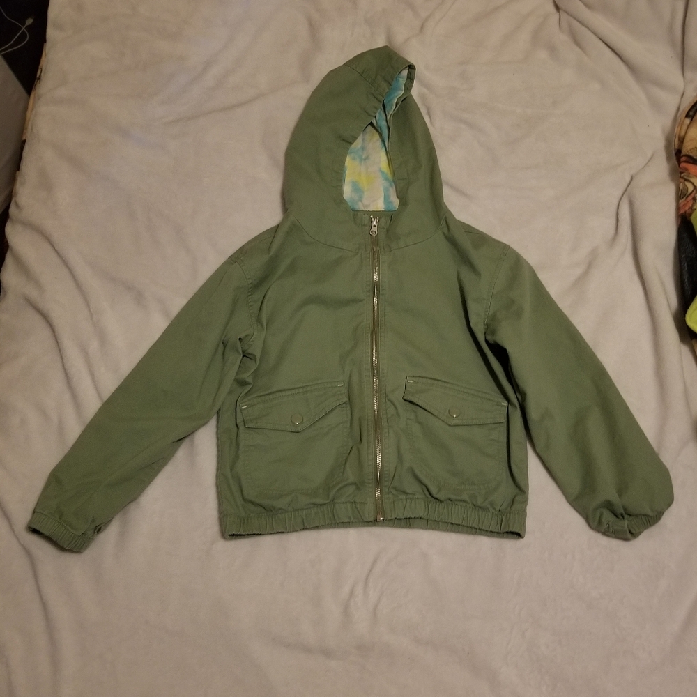 🤍 EUC Cat & Jack Green Girl's Jacket Size L 10/12